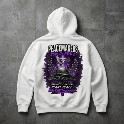 Friedensstifter säen für Frieden | Oversized Heavy Hoodie – Krieg, Frieden und Liebe Kollektion