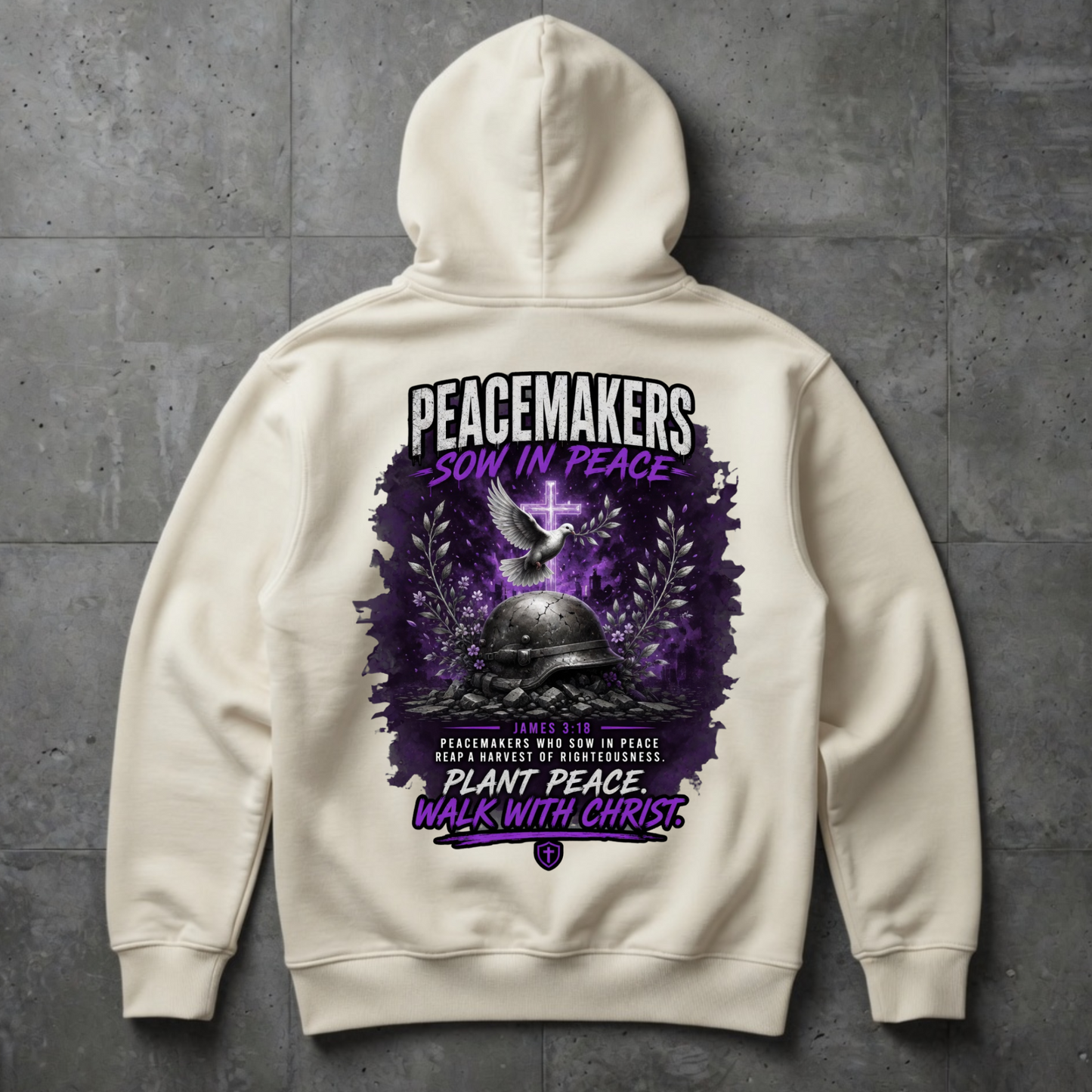 Friedensstifter säen für Frieden | Oversized Heavy Hoodie – Krieg, Frieden und Liebe Kollektion