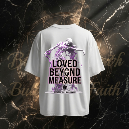 Loved Beyond Measure Chosen Not Forsaken Oversized Shirt Black – dramatischer Rückenprint