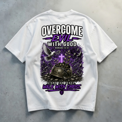 Oversize-Shirt: Besiege das Böse mit dem Guten | Krieg, Frieden und Liebe Kollektion