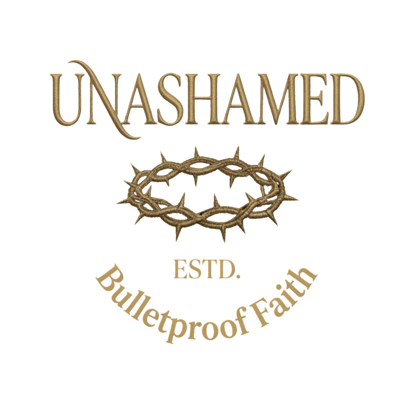 Unashamed Hoodie Detailansicht, Crown-Serie, Bulletproof Faith