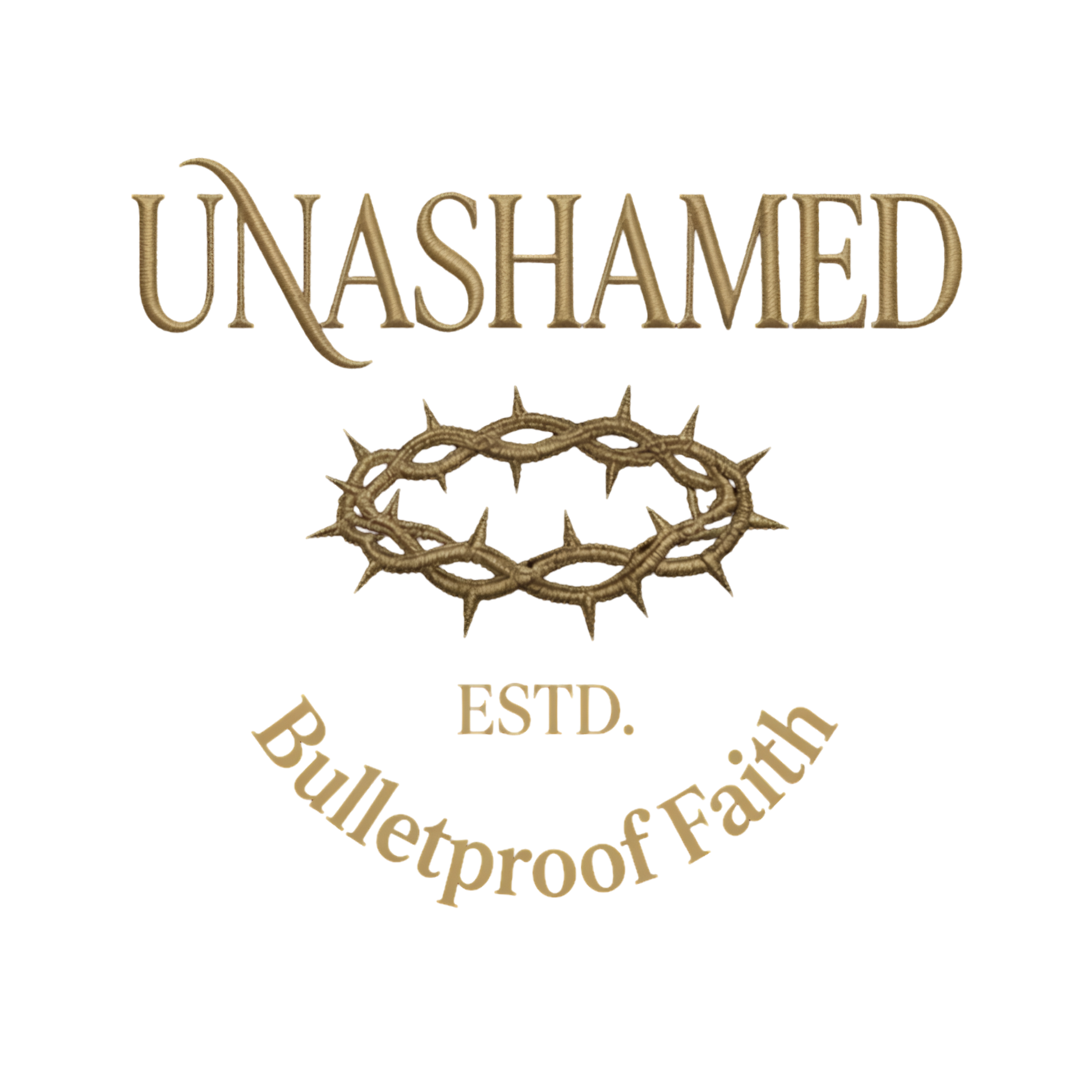 Unashamed Hoodie Detailansicht, Crown-Serie, Bulletproof Faith