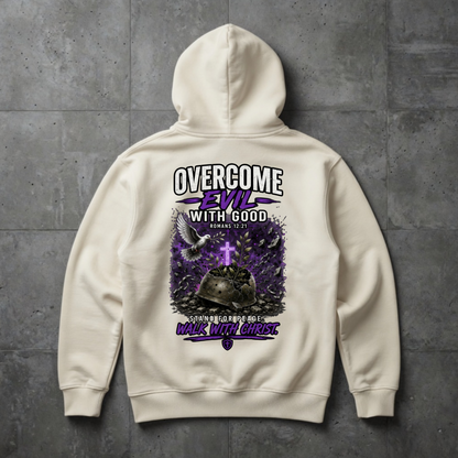 Besiege das Böse mit dem Guten | Oversized Heavy Hoodie – WAR PEACE AND LOVE Kollektion