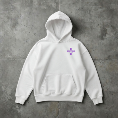 Besiege das Böse mit dem Guten | Oversized Heavy Hoodie – WAR PEACE AND LOVE Kollektion