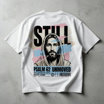 Übergroßes Shirt Streetwear mit Haltung „Psalm 62 Unmoved“ | Jung Christian Kollektion