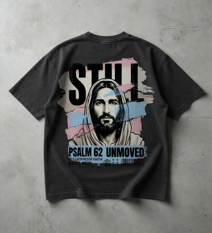 Übergroßes Shirt Streetwear mit Haltung „Psalm 62 Unmoved“ | Jung Christian Kollektion