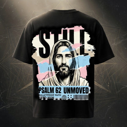 Übergroßes Shirt Streetwear mit Haltung „Psalm 62 Unmoved“ | Jung Christian Kollektion