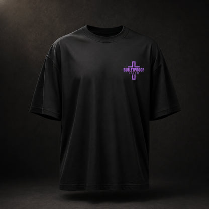 Loved Beyond Measure Premium Oversized Tee in Schwarz, Frontansicht